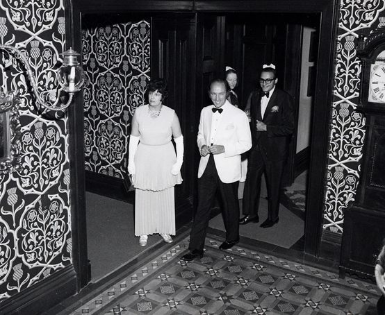 Pierre and Margaret Trudeau with other officials tour of Dundurn Castle.
