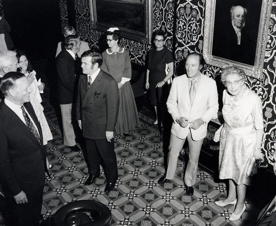 Pierre Trudeau with other officials tour Dundurn Castle National Historical Site.