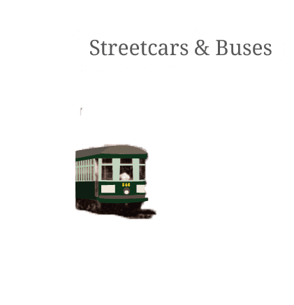 Streetcar image. Streetcars and buses
