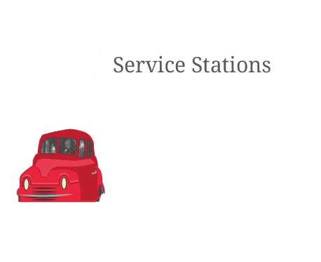 Car illustration. Service stations.
