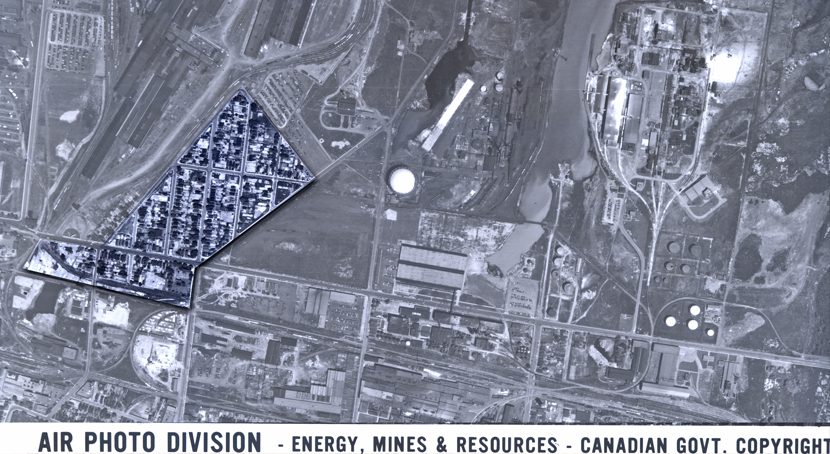 Brightside aerial map 1950.
