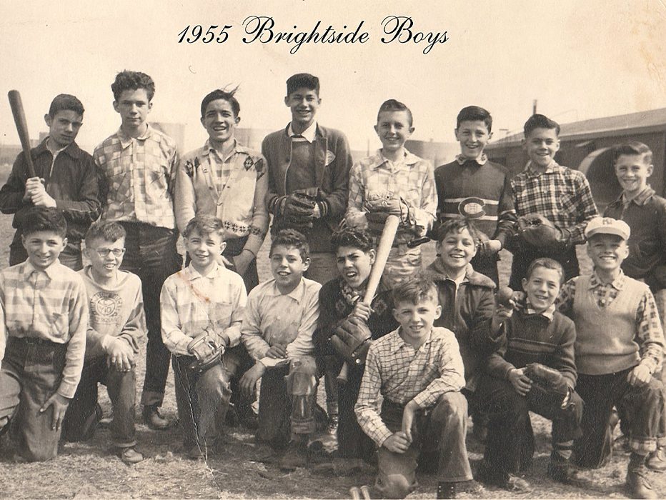 Seventeen young Brightside baseball players 1955.