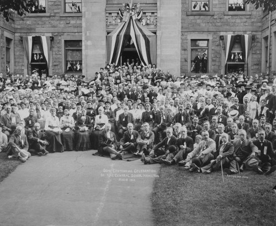 Hundreds gather for Central Elementary School Semi-Centennial Celebration 1903.