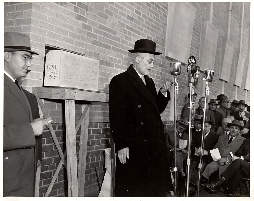 Jewish Community Centre dedication, 57 Delaware Ave. Hamilton,1950.