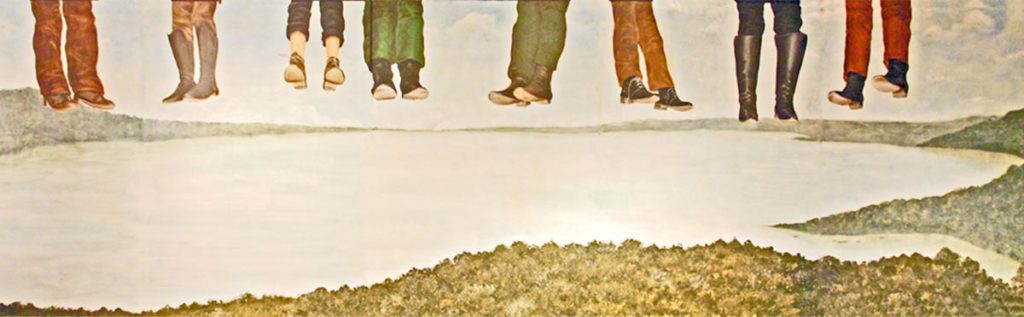 The lower legs of seven men charged and hung for treason.