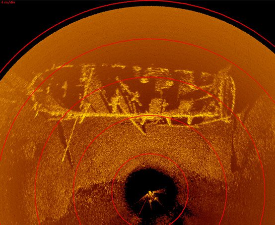 Sonar image of the Scourge.