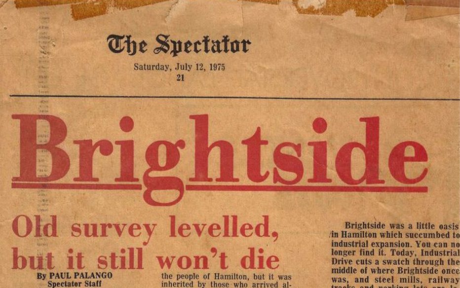 Headline 'Brightside. Old survey levelled but it still won't die', Spectator July 12, 1975.