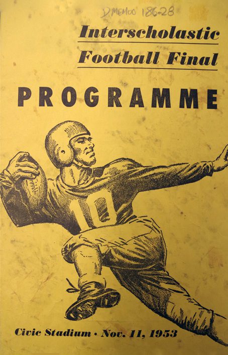 Westdale Secondary School football final pamphlet.