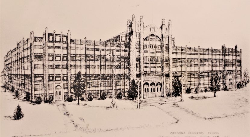 Westdale Secondary School architectural drawing undated.