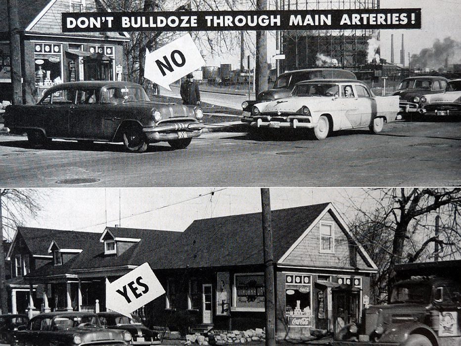 Intersections of Plymouth and Burlington (top) and Gage and Burlington (bottom).
