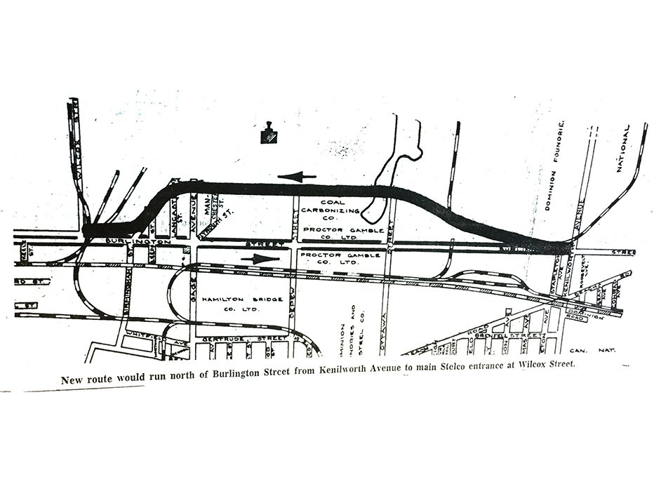 Industrial Parkway plan showing Burlington Street.