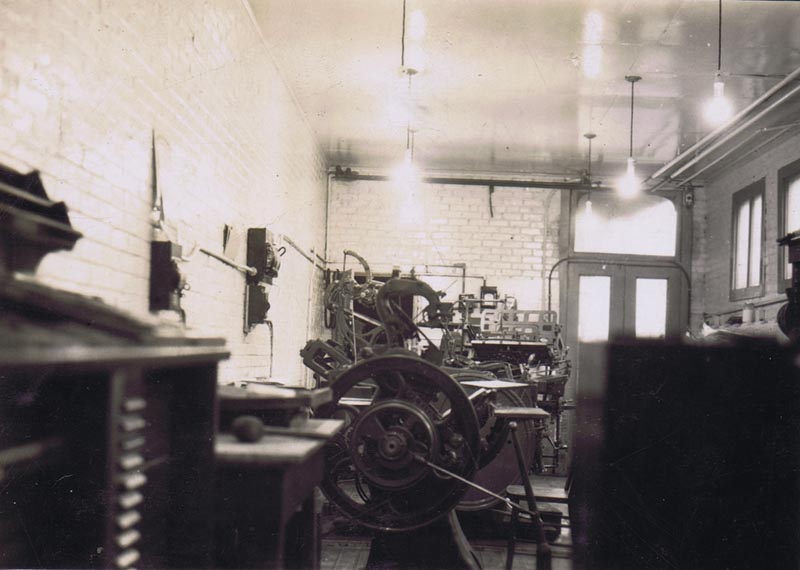 Yiddish Newspaper presses of International Press at 246 King Street West.