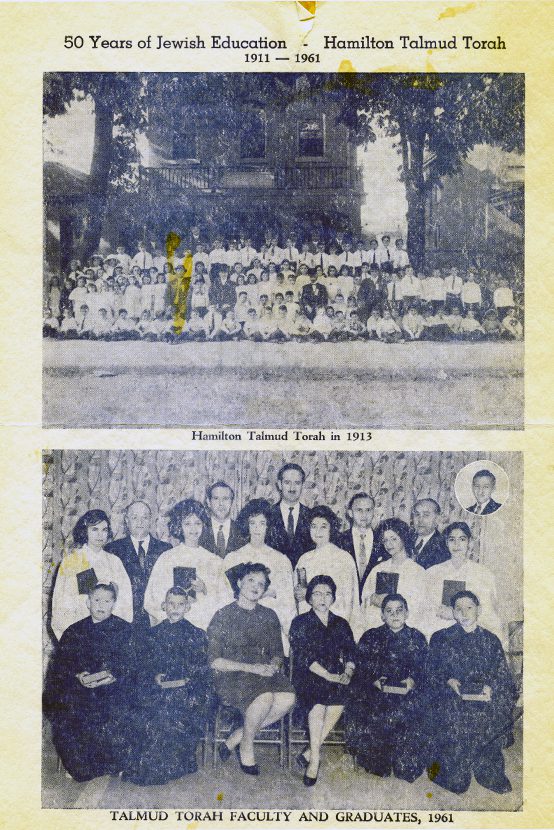 Anniversary of the Talmud Torah programme back cover.