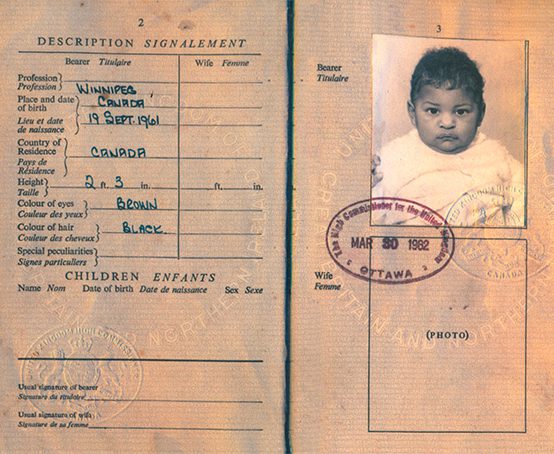 Passport with photo of an infant.