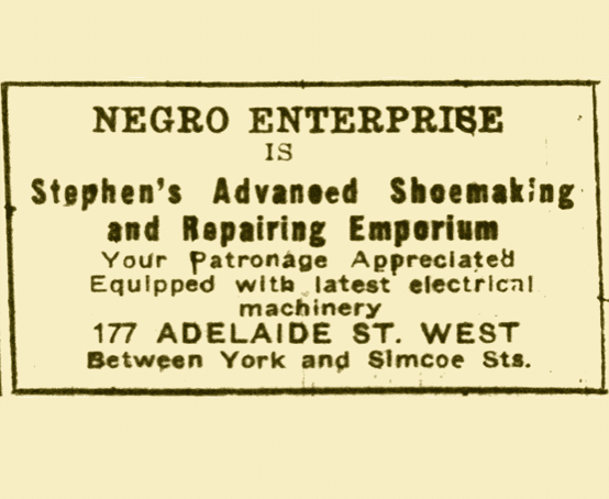 Business card for Advanced Shoemaking and Repairing Emporium.
