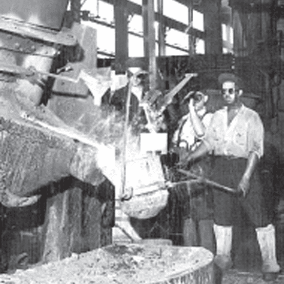 Two foundry workers.