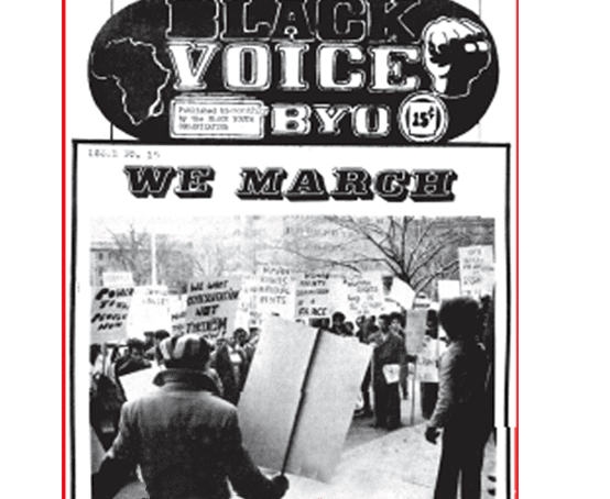 Front cover of the Black Voice newspaper.