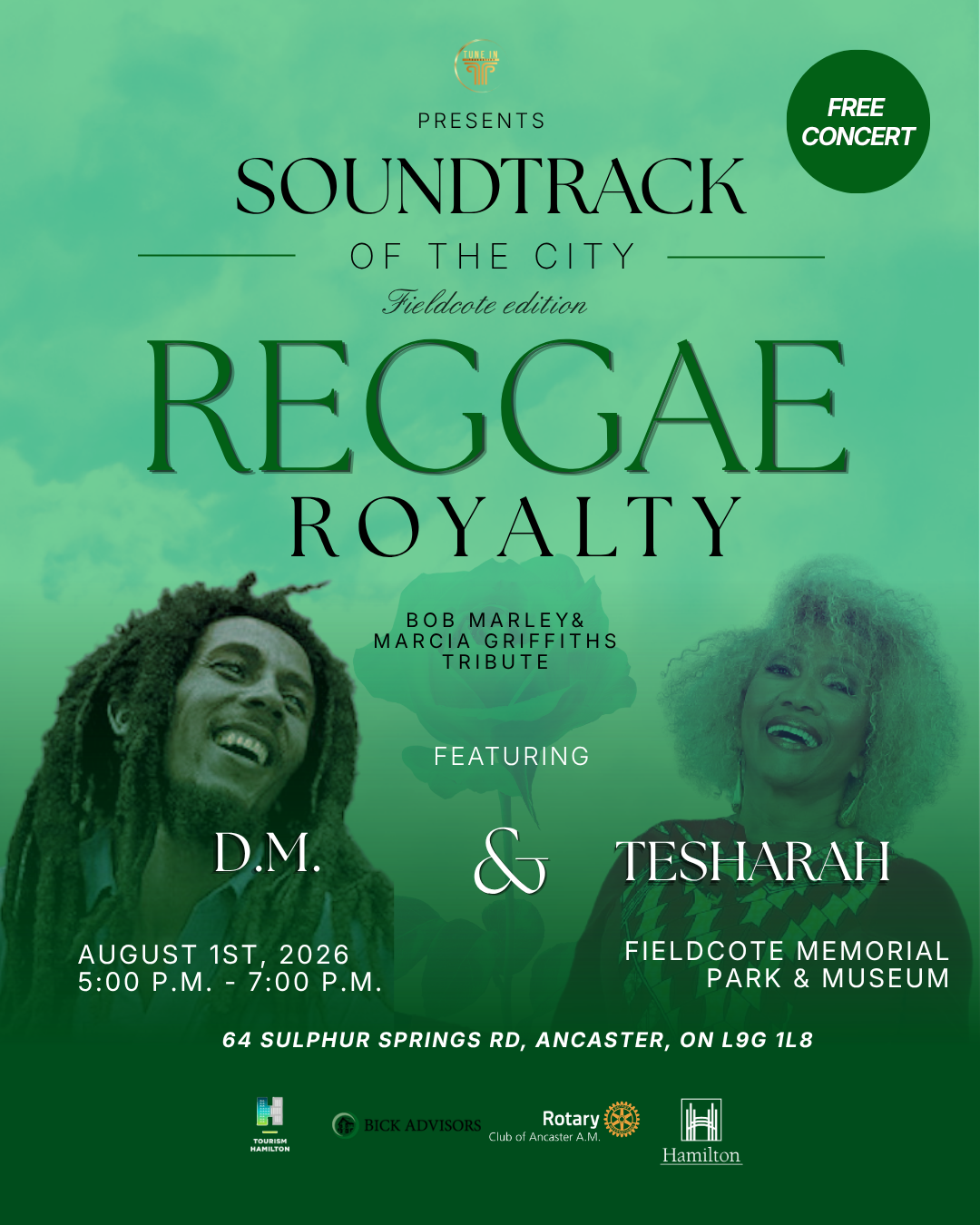 Soundtrack of the City: Reggae Royalty concert poster